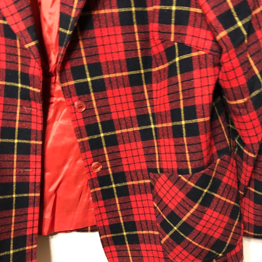 Vintage plaid blazer - Picture 5 of 8